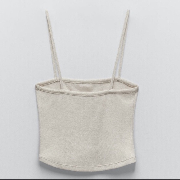 NEW Zara Cropped Soft Tank, Size S - Picture 4 of 7